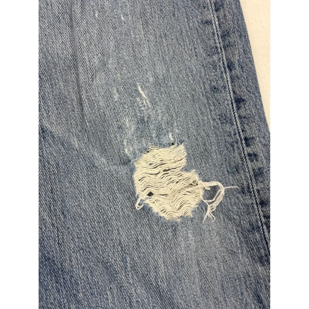 Levis 501 Men's 36x30 Y2K Medium Light Wash Grungy Skater Distressed Faded Jeans